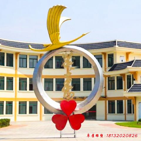 园林仙鹤景观